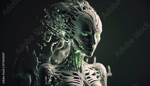 Humanoid Alien. Generative AI