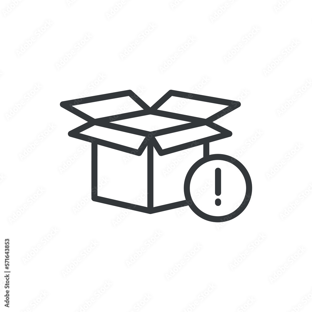 empty box icon.Thin line empty box icon from business collection. Outline vector isolated on white background. Editable empty box symbol can be used web and mobile empty box icon.Thin line empty box icon from business collection. Outline vector isolated on white background. Editable empty box symbol can be used web and mobile