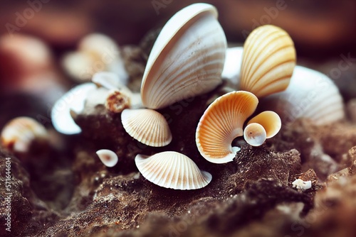 Sea shell macro.