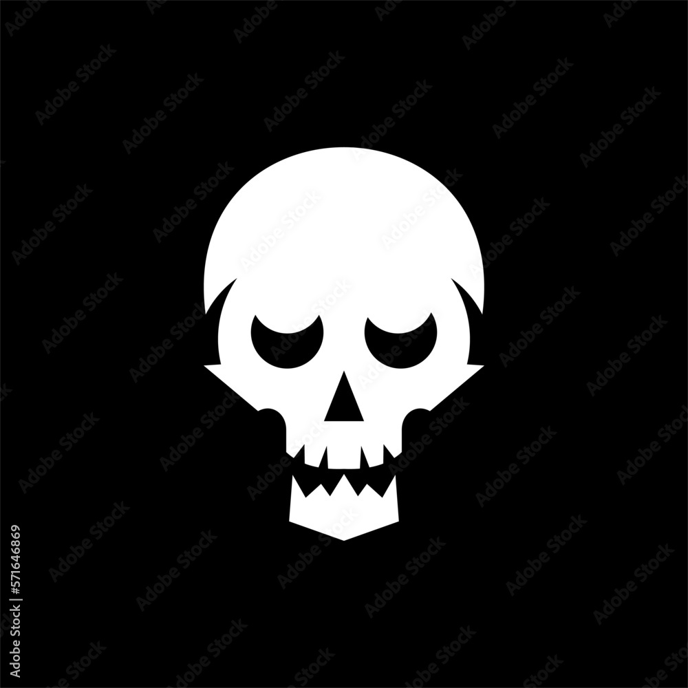 Skull scary head geometric illustration design