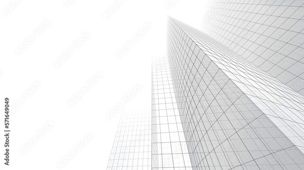 Concept city architecture 3d illustration Concept city architecture 3d illustration