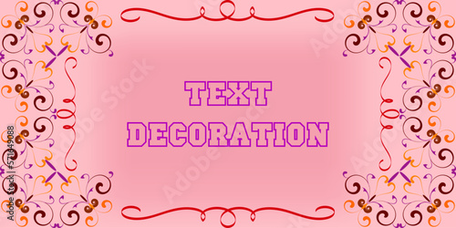 Beautiful, vintage, decorative frame for the text of invitations, congratulations, quotes, citation. 