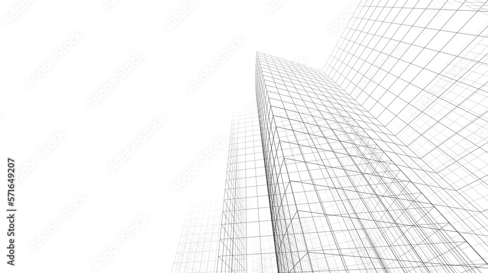 Concept city architecture 3d illustration Concept city architecture 3d illustration