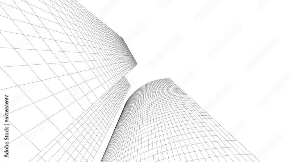 Architectural drawing vector 3d illustration Architectural drawing vector 3d illustration