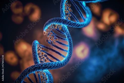 DNA molecule, GENERATIVE AI photo