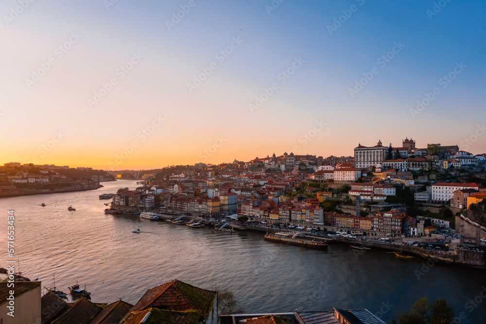 Sunset over Porto from above