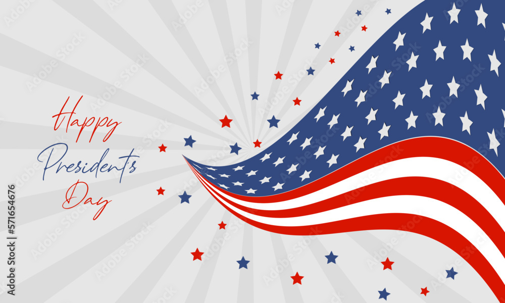 Fototapeta premium happy presidents day United States of America Background