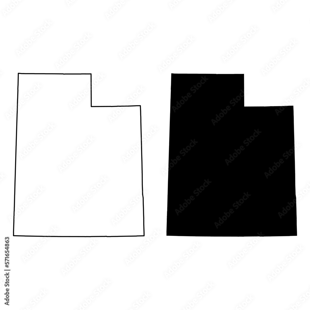 Set of Utah map shape, united states of america. Flat concept icon symbol vector illustration Set of Utah map shape, united states of america. Flat concept icon symbol vector illustration