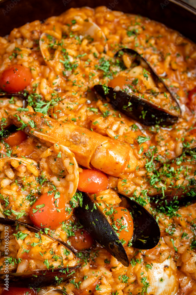 Risotto alla pescadora with shellfish Risotto alla pescadora with shellfish