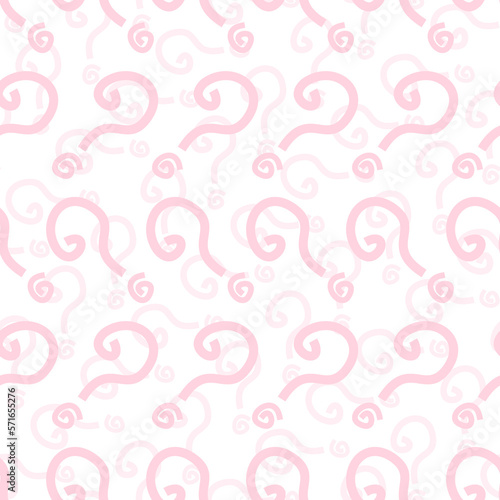 pink question marks seamless pattern on white background