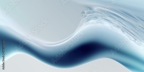 Abstract Blue and White Wave Background / Wallpaper - Generative AI Illustration