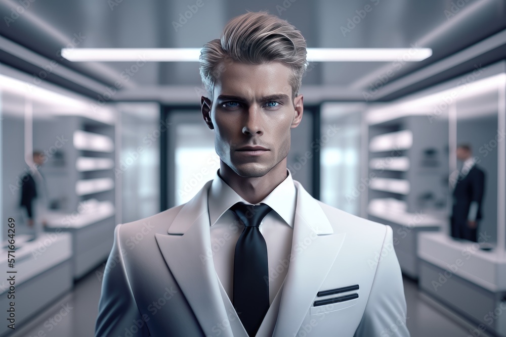 Man from Georgia in business attire in modern office, diversity in the ...