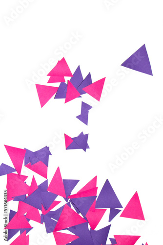 Pink Purple Geometric Paper Triangle Pieces for Background