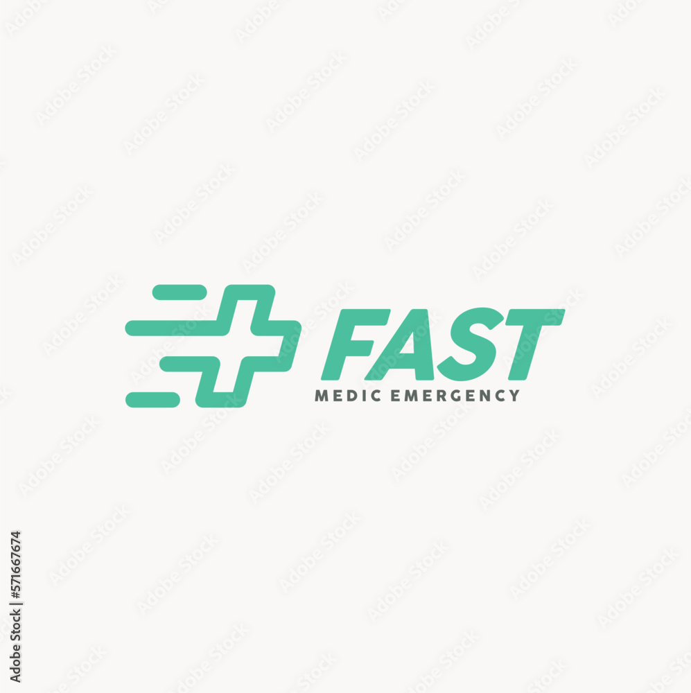 Pharmacy Cross with Speed for Hospital Fast Aid Medical Emergency logo design Pharmacy Cross with Speed for Hospital Fast Aid Medical Emergency logo design