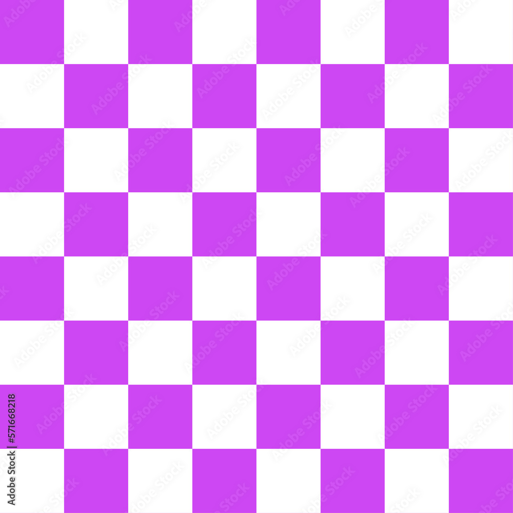 Purple and white chessboard background.Chess Pieces Seamless pattern. Flat style chess . Purple and white chessboard background.Chess Pieces Seamless pattern. Flat style chess .