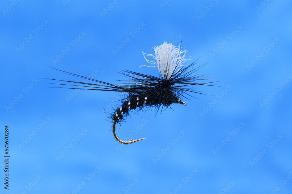 Black parachute emerger fly
