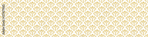 Seamless gold ornament on a white background. Illustration for backgrounds, banners, advertising and creative design
