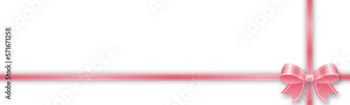 Εκτύπωση καμβά Pink satin ribbon with a bow