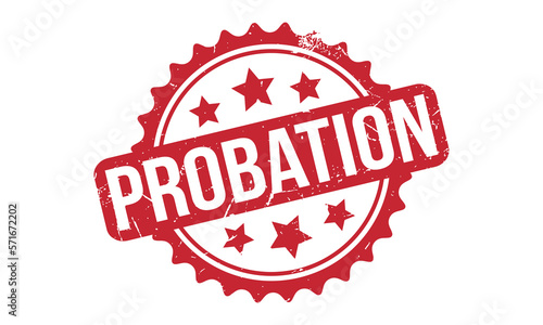 Probation Rubber Stamp Seal Vector