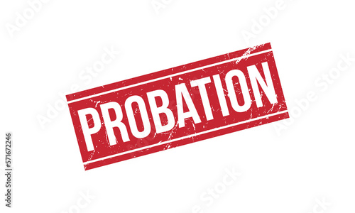 Probation Rubber Stamp Seal Vector