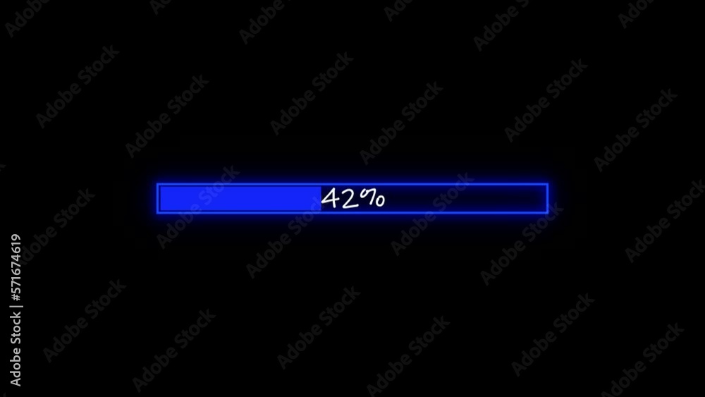 Loading bar and presentence
Futuristic progress loading bar 0-100 percent Loading bar and presentence
Futuristic progress loading bar 0-100 percent