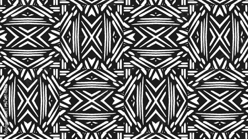 Monochrome Repeat Pattern.black and white grunge background.Abstract halftone pattern.3D Illustration. 3D Rendering.