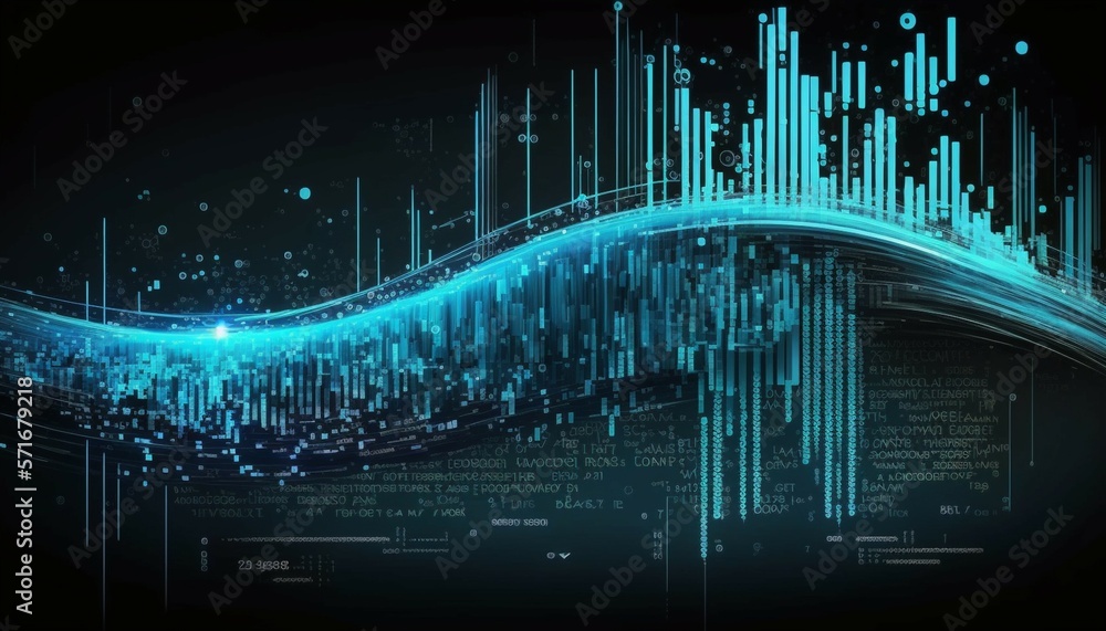 Futuristic illustration wallpaper. AI-Generated technology concept