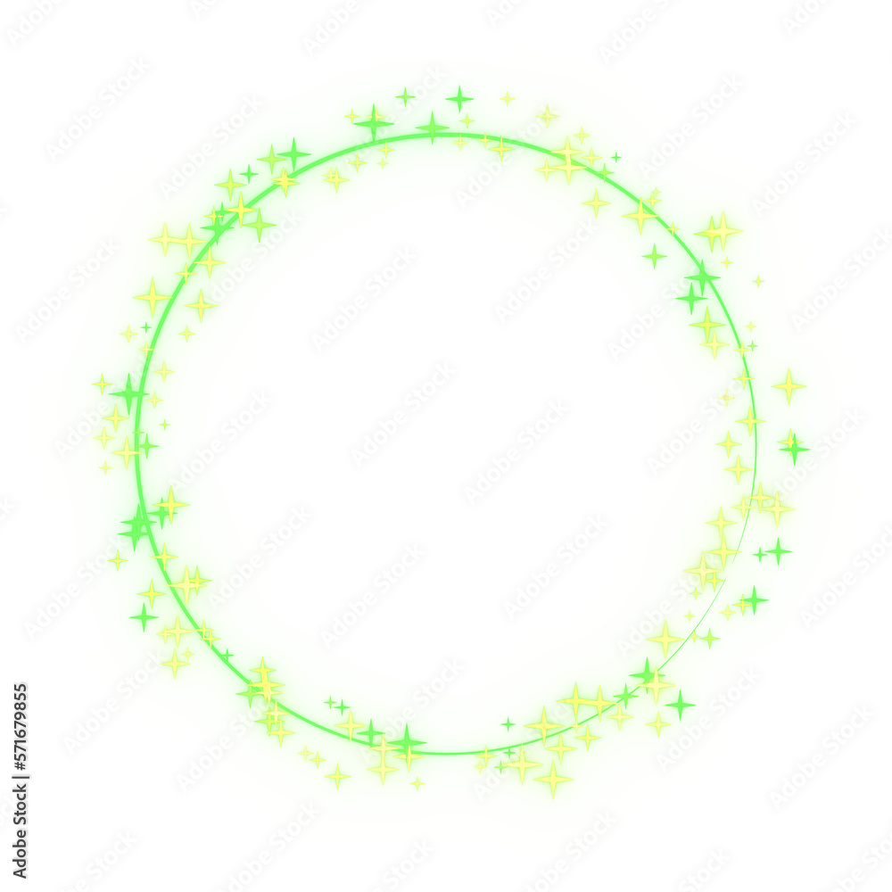 Glittering stars' wreath. 3d rendering. Glittering stars' wreath. 3d rendering.