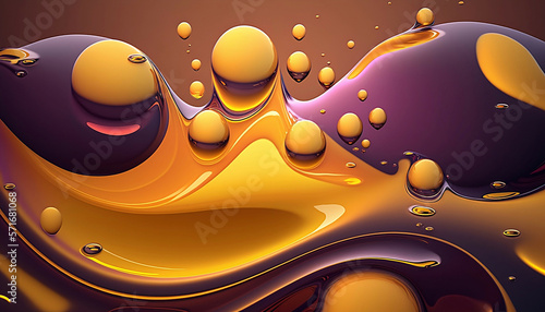 liquid metal oil paint abstract minimalistic background - new quality universal colorful joyful cool stock image illustration wallpaper design, generative ai photo