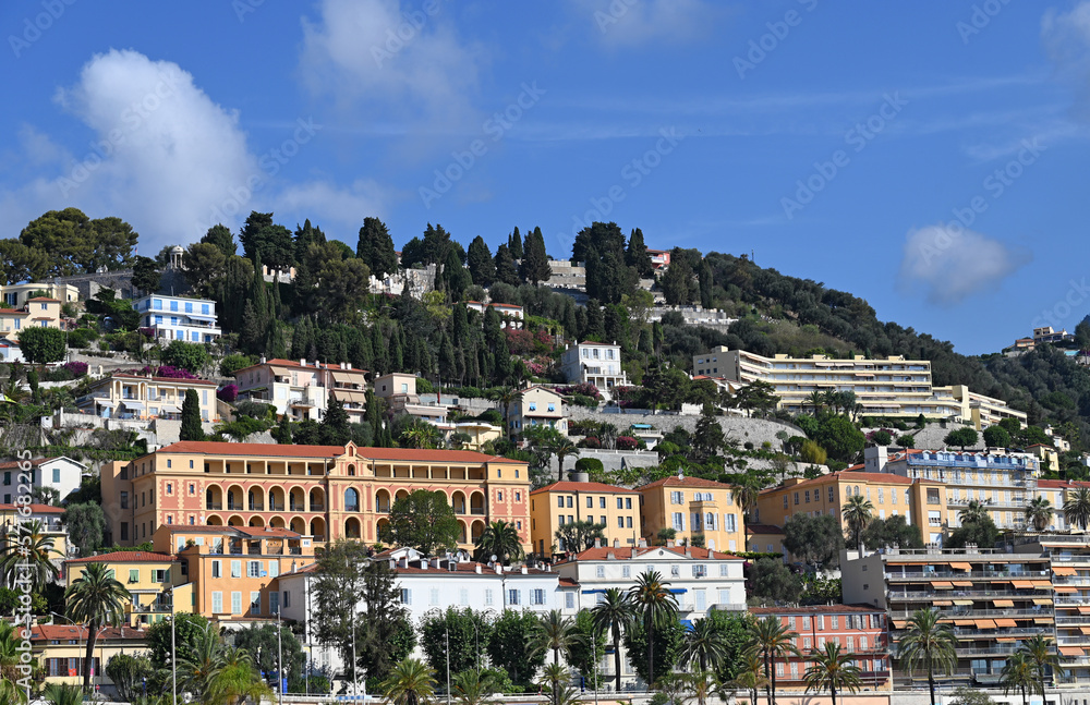 old buildings on a hill in Menton France