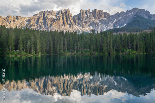 Great view of the Dolomites. Lago di Carezza. © Jacek Jacobi