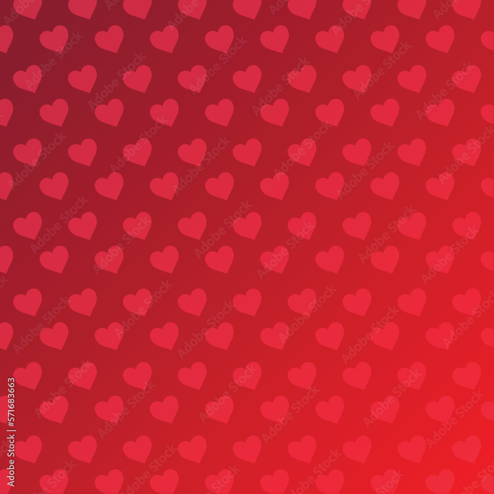 Valentines Day Background Heart Pattern Red Gradient 