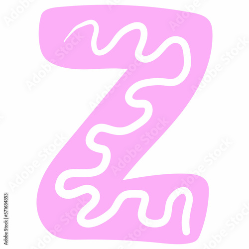 Letter Z of the English alphabet.