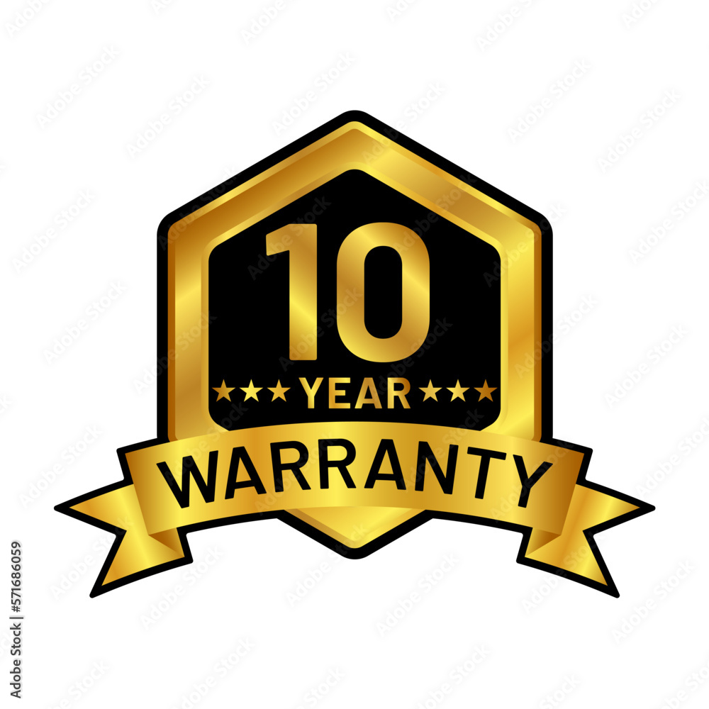 gold warranty badge vector logo template in trendy flat design gold warranty badge vector logo template in trendy flat design