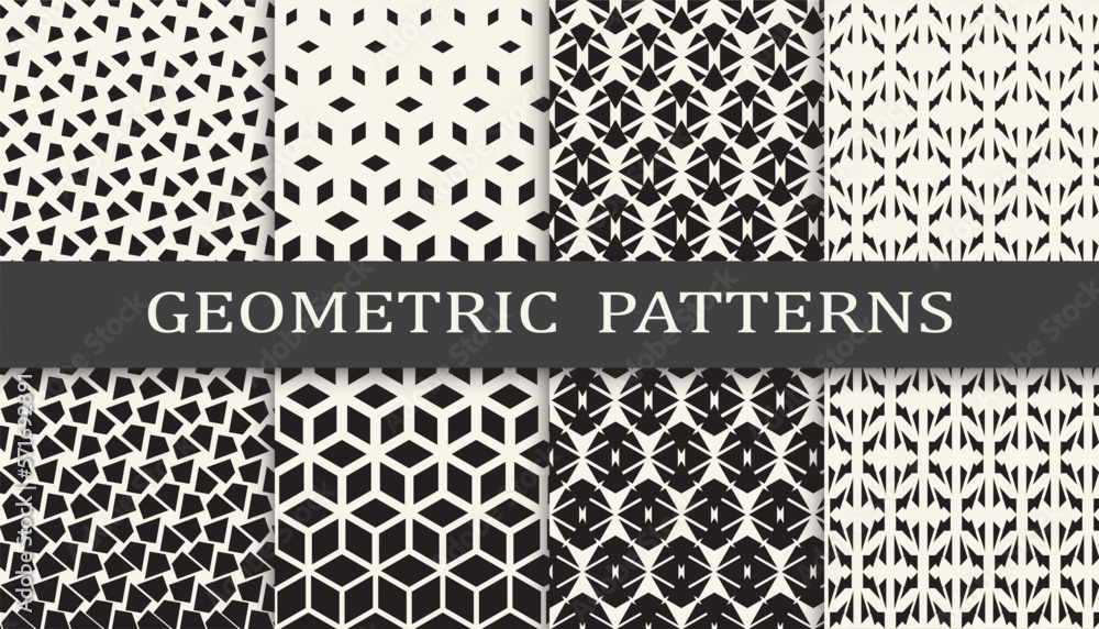 Geometric halftone pattern set Geometric halftone pattern set
