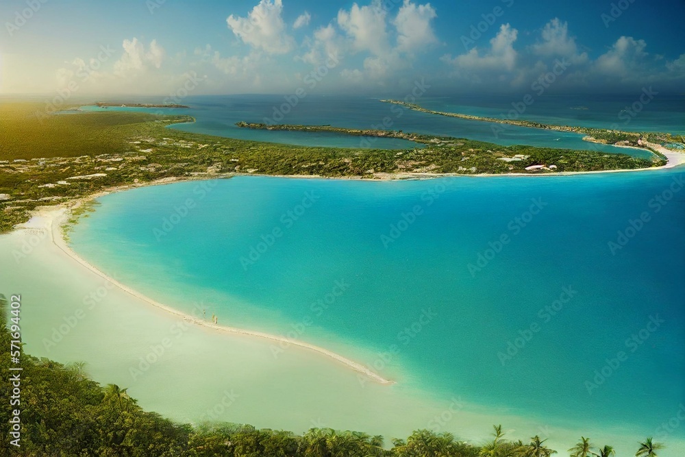 Akumal bay - Caribbean white beach in Riviera Maya, coast of Yucatan ...