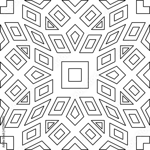  Seamless pattern with abstract shapes,Black and white color. Repeating pattern for decor, textile and fabric.