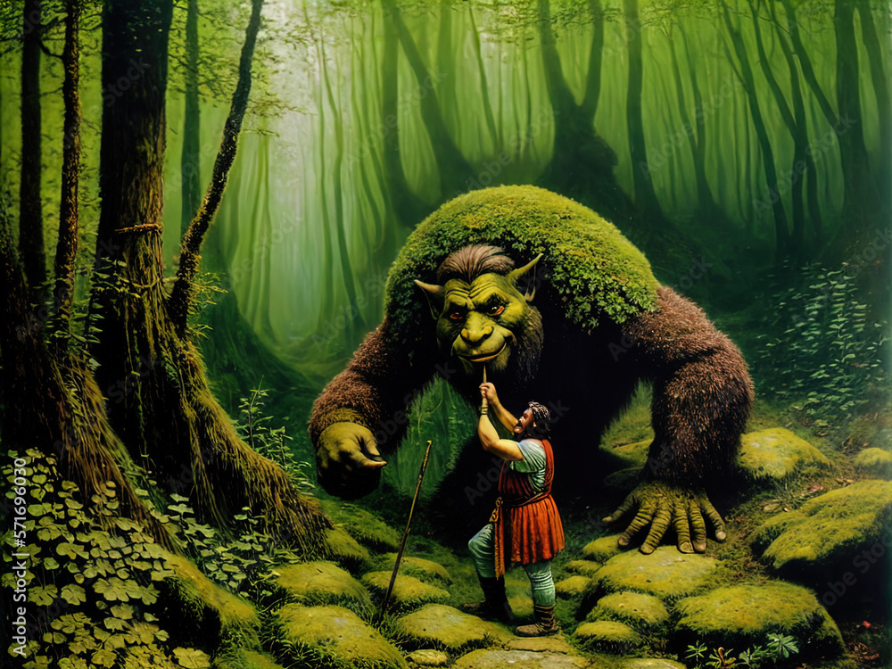 A troll in the deep woods. A troll in the deep woods.