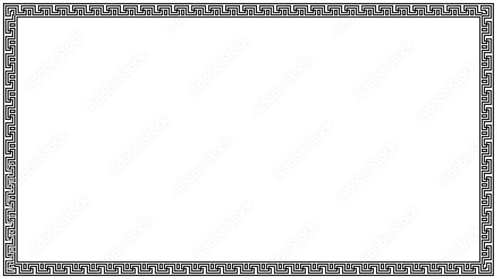 Rectangular old greek border with transparent background Rectangular old greek border with transparent background