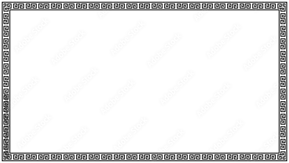 Rectangular old greek border with transparent background Rectangular old greek border with transparent background