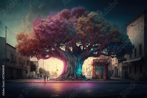 Tree of Life in a Scenic Landscape