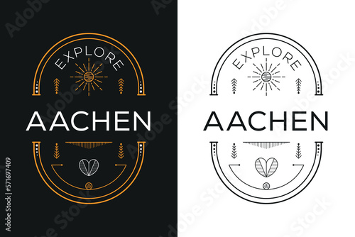 Aachen City Design, Vector illustration.