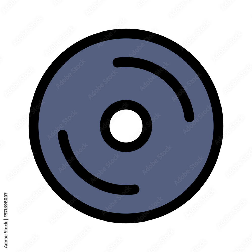 Disc icon line isolated on white background. Black flat thin icon on modern outline style. Linear symbol and editable stroke. Simple and pixel perfect stroke vector illustration Disc icon line isolated on white background. Black flat thin icon on modern outline style. Linear symbol and editable stroke. Simple and pixel perfect stroke vector illustration