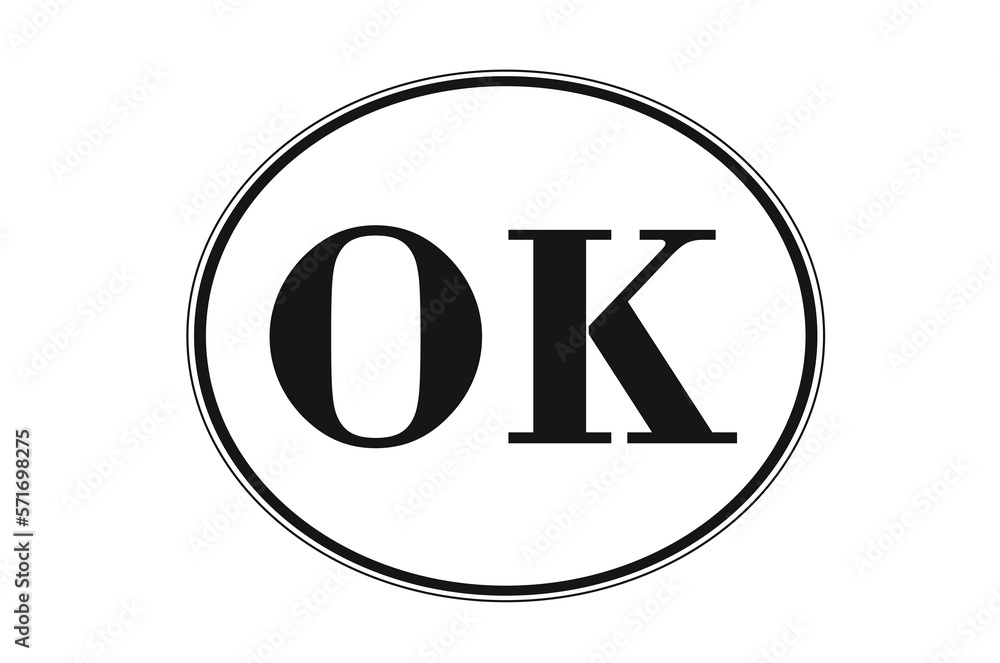Sign of state of Oklahoma for sticking on glass of car. vehicle badge Sign of state of Oklahoma for sticking on glass of car. vehicle badge