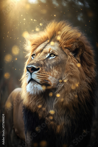 lion  animal  cat  panorama  wild  bokeh  king