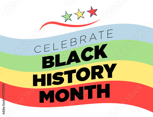 Black history month poster vector illustration 