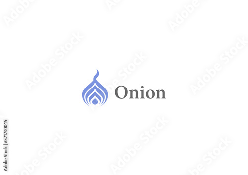 Template logo design solution with onion image