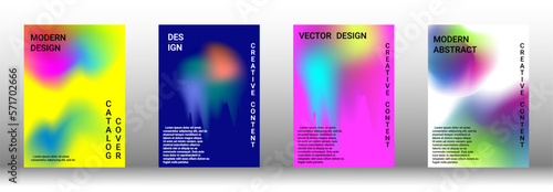Artistic covers design. Creative fluid colors backgrounds. Set of abstract covers