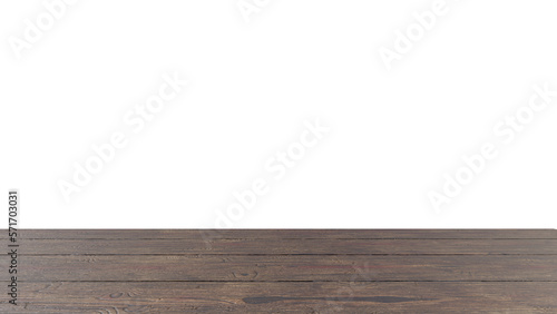 Empty dark wooden tabletop front view for food product display