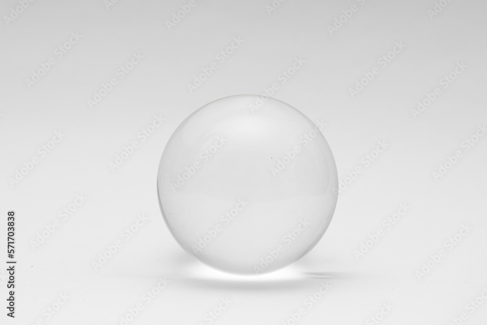 Plain shiny cristal ball in white background Plain shiny cristal ball in white background